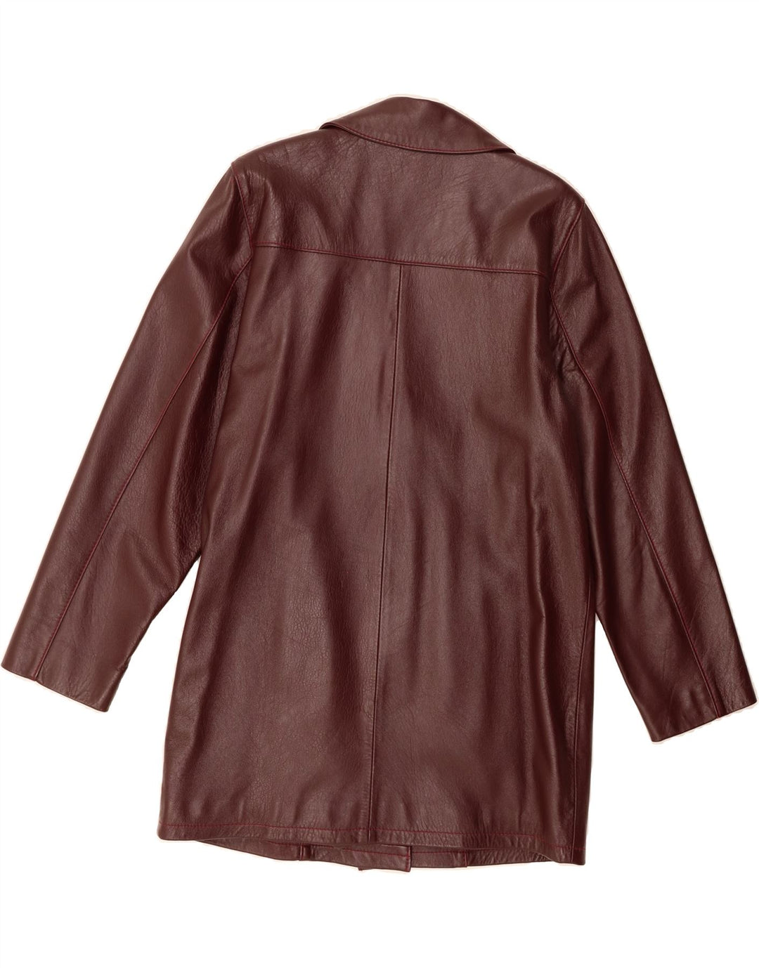 SAMS Womens Leather Jacket UK 14 Medium Burgundy Vintage Sams and Second-Hand Sams from Messina Hembry 
