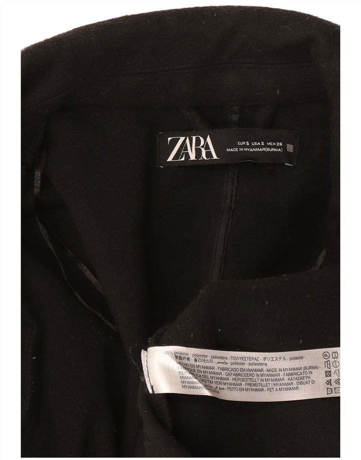 Zara ženska otvorena prevelika jakna UK 10 mali crni poliester