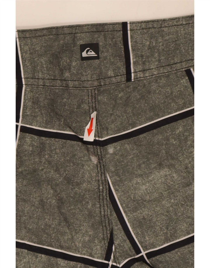 Quiksilver muške kratke hlače za kupanje male sive karirane poliakril