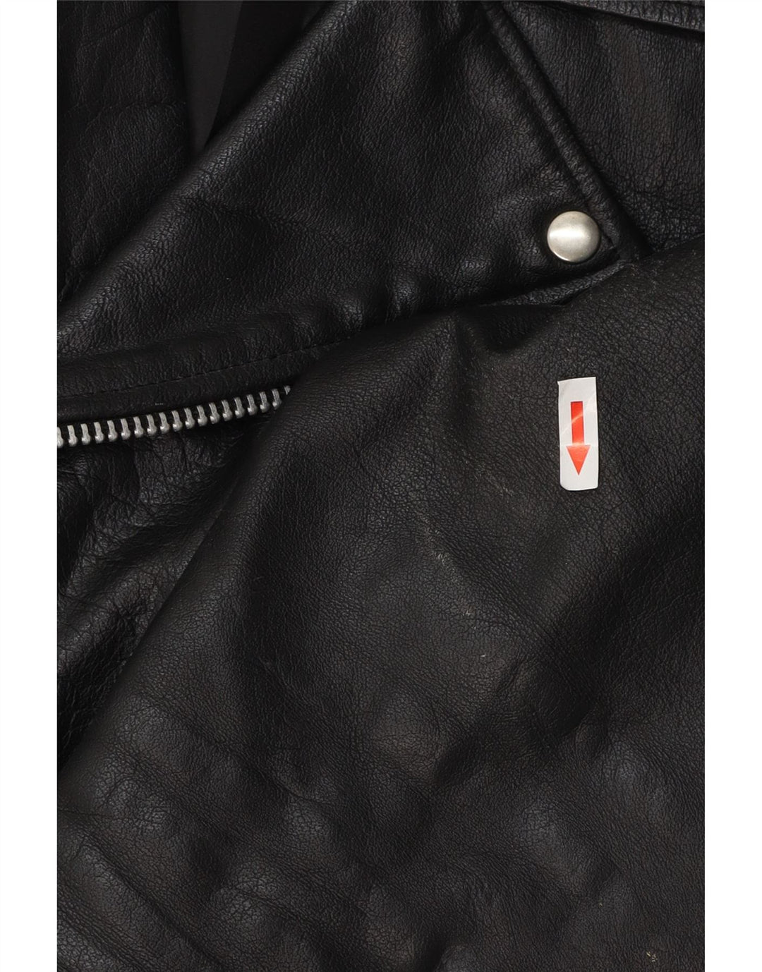 Vintage ženska kožna biciklistička jakna UK 14 Srednja crna koža