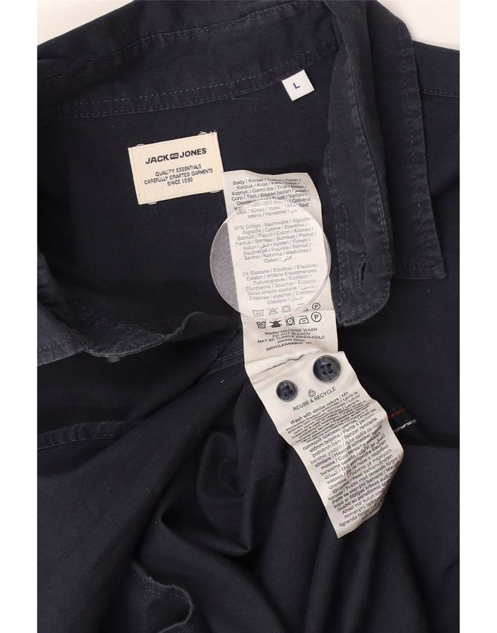Jack & Jones Velika muška košulja od tamnoplavog pamuka