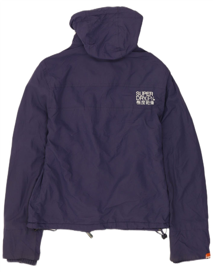 SUPERDRY ženska vjetrovka s kapuljačom UK 14 srednje tamnoplavi najlon
