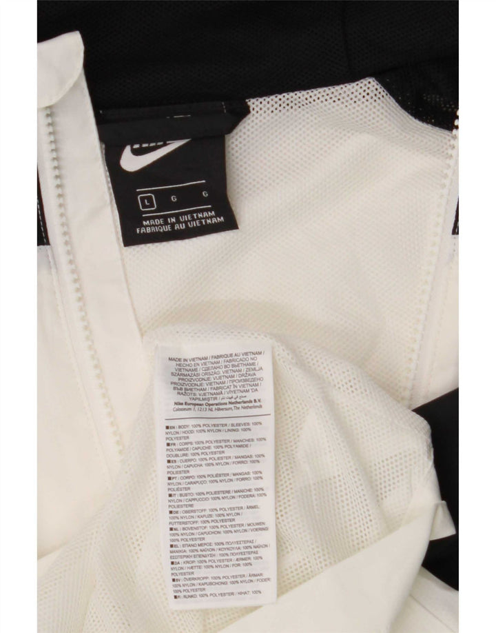 Nike muška trenirka s kapuljačom, velika jakna od poliestera bijele boje
