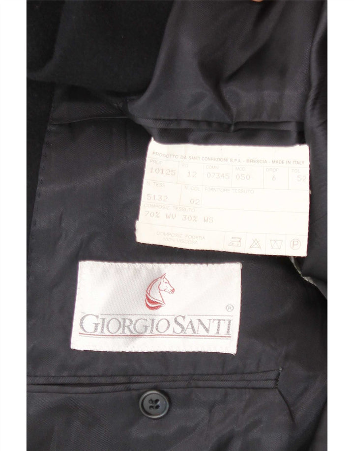 Giorgio Santi muška jakna s 2 gumba IT 52 XL crna vuna