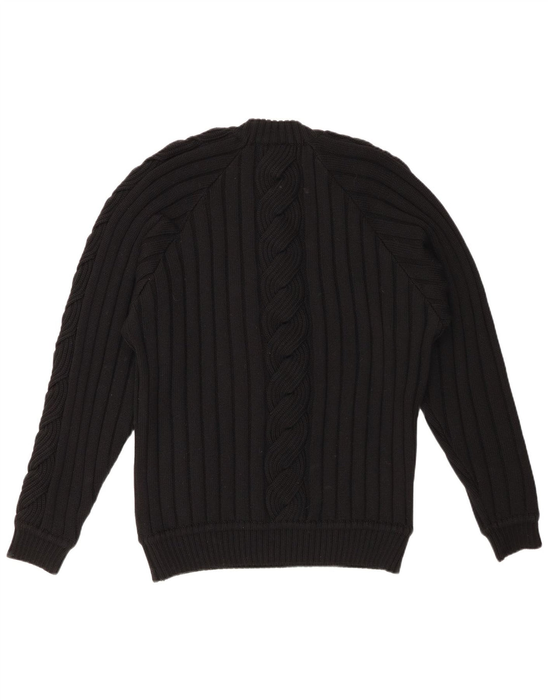 VINTAGE ženski džemper s okruglim izrezom UK 20 2XL crni