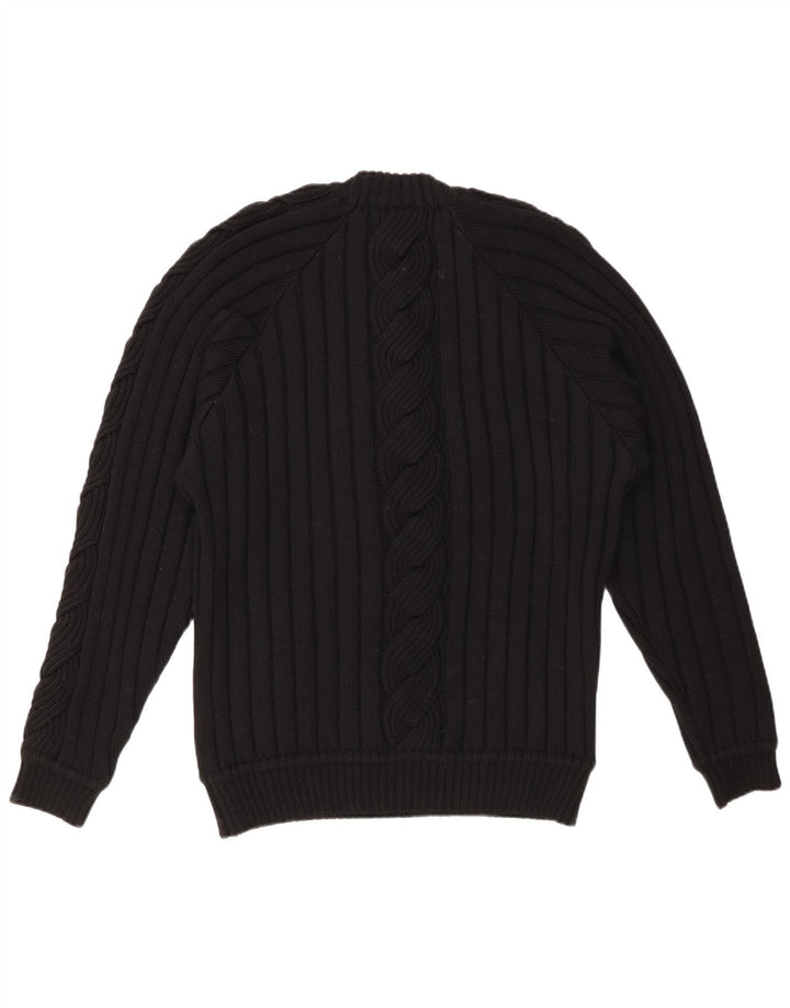 VINTAGE ženski džemper s okruglim izrezom UK 20 2XL crni