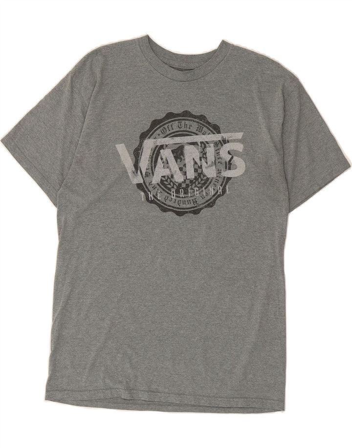 VANS Mens Graphic T-Shirt Top Small Grey Vintage Vans and Second-Hand Vans from Messina Hembry 