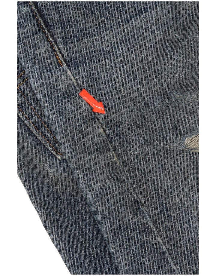 Levi's muške 505 ravne traperice s oštećenjem W33 L30, plavi pamuk