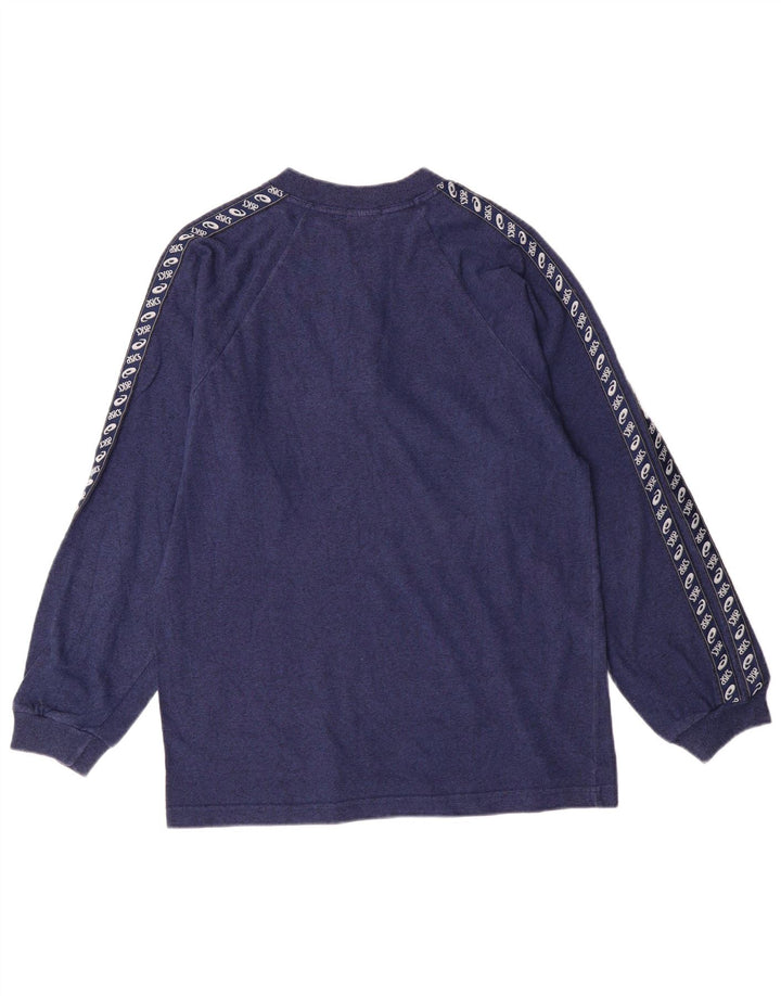 Asics muška majica dugih rukava srednje tamnoplave boje pamuka