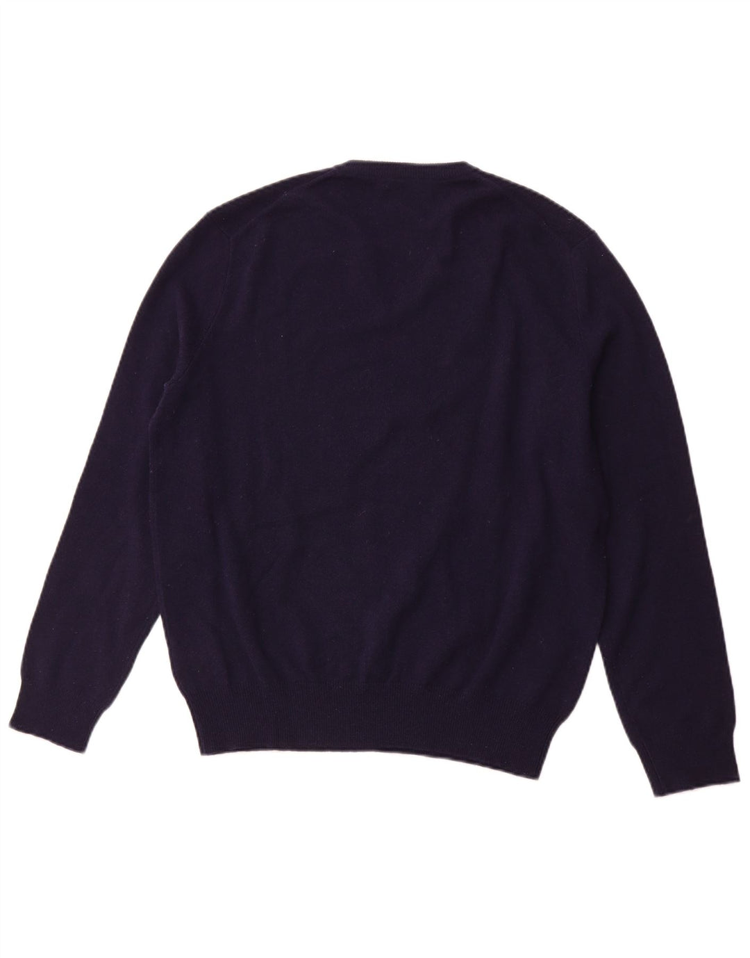 POLO RALPH LAUREN Muški džemper s V-izrezom srednje tamnoplave merino vune