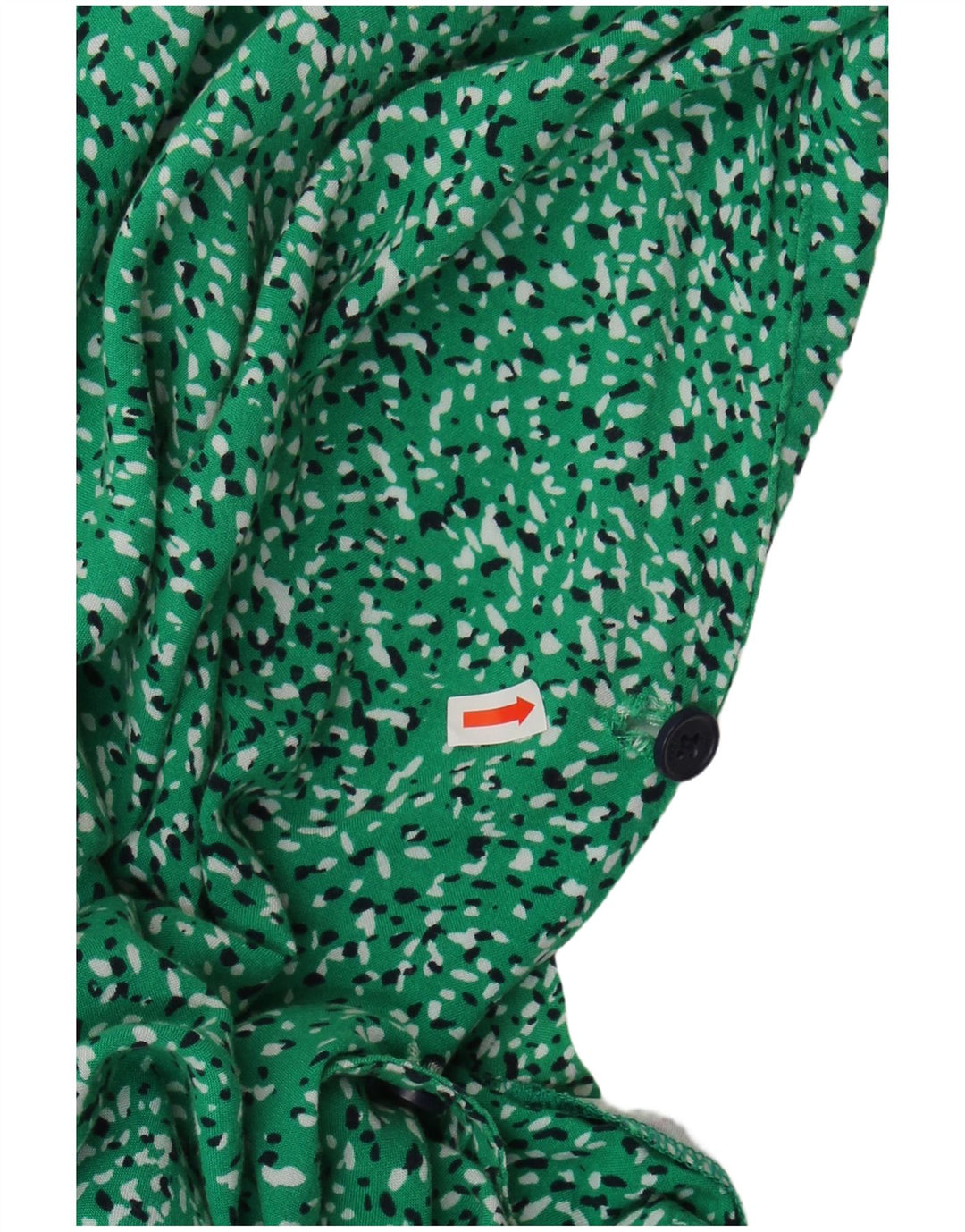 JOULES Ženska haljina košulja kratkih rukava UK 18 XL Zelena točkasta viskoza