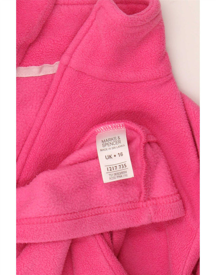 Marks & Spencer ženska jakna od flisa UK 16 veliki ružičasti poliester
