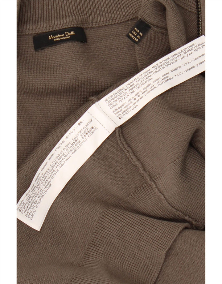 Massimo Dutti muški kardigan pulover XL sivi pamuk