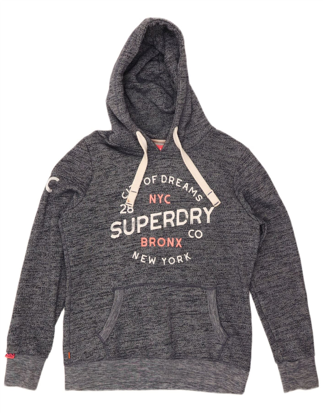 SUPERDRY Ženska majica s kapuljačom Bronx Graphic UK 16 Large Grey Flected