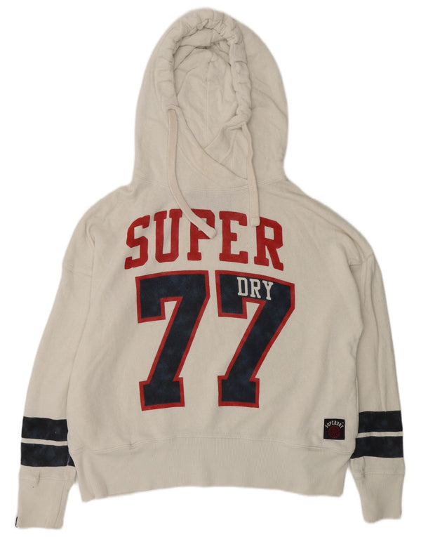 Superdry ženska majica s kapuljačom s kapuljačom s grafičkim motivima UK 10 Mali bijeli pamuk