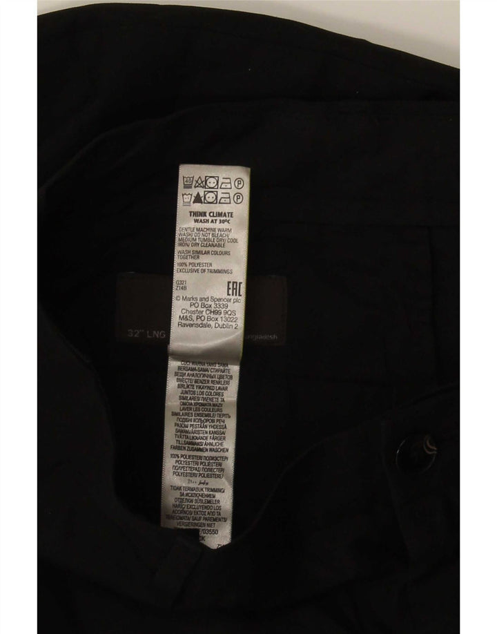 Marks & Spencer muške uske chino hlače W32 L33 crni poliester