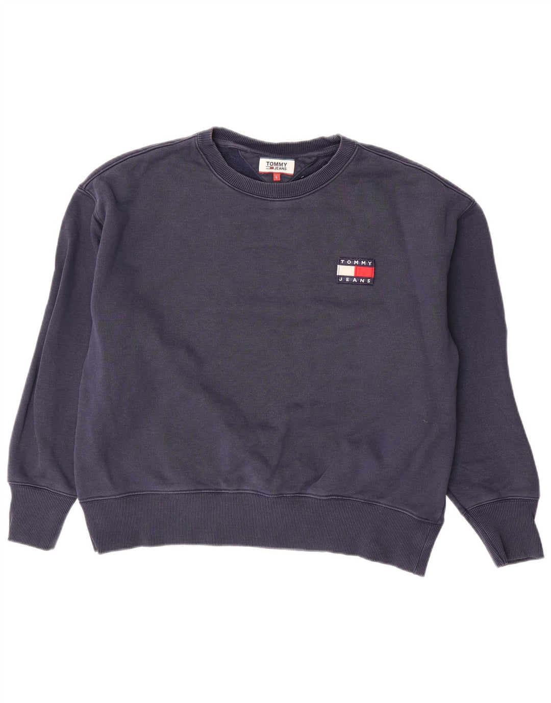 TOMMY HILFIGER Ženska prekomjerna majica s kratkim rukavima UK 16 Large tamnoplava