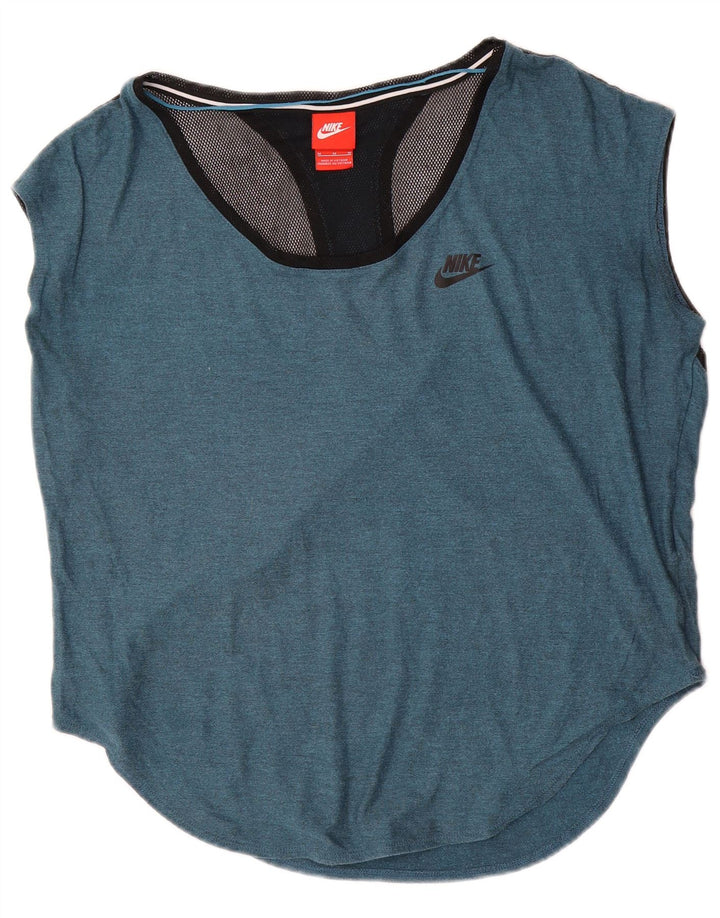 Nike veliki ženski prsluk UK 14 Medium Blue Colourblock Modal