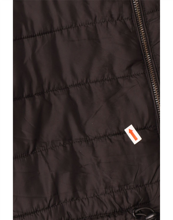 ZARA ženska podstavljena jakna s kapuljačom UK 10, mali crni poliester