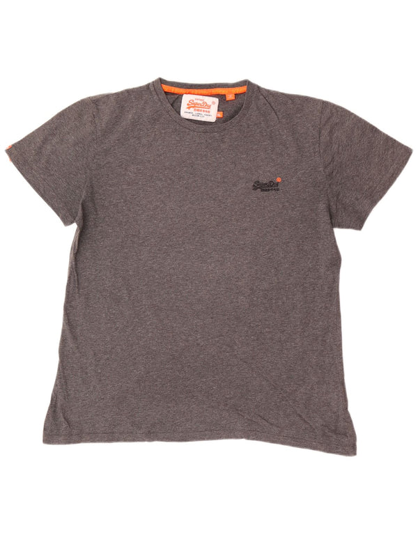 Superdry muška majica kratkih rukava XL, sivi flekasti pamuk