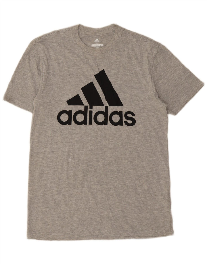 Adidas muška grafička majica kratkih rukava srednje sivi flekasti poliester