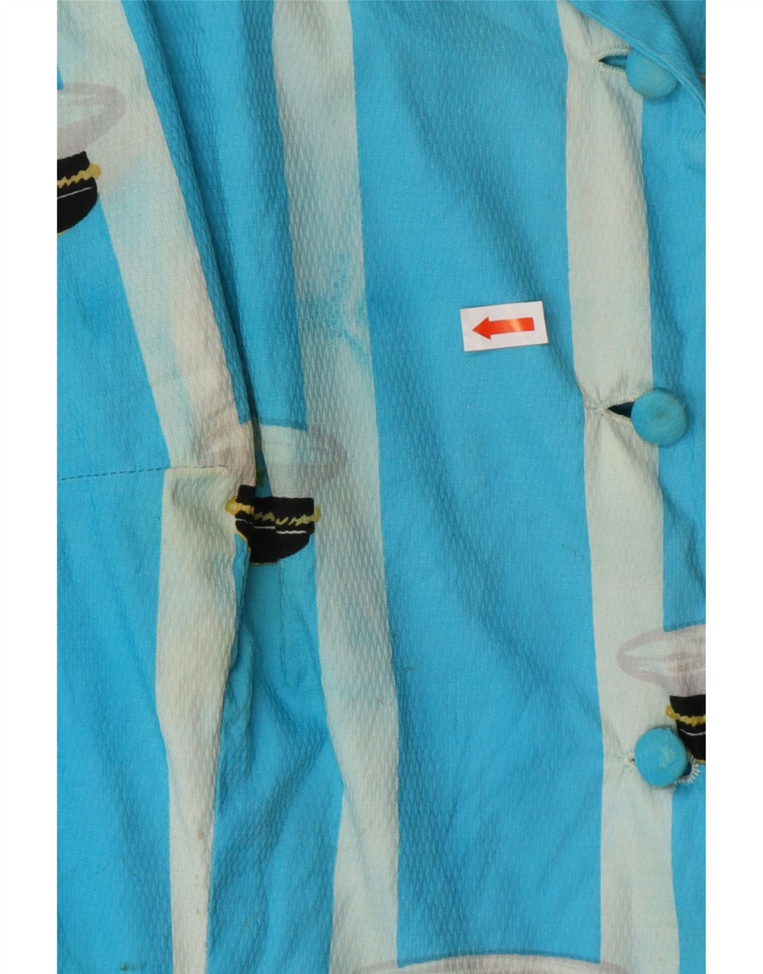 VINTAGE Ženska košulja bez rukava UK 16 Velike plave pruge