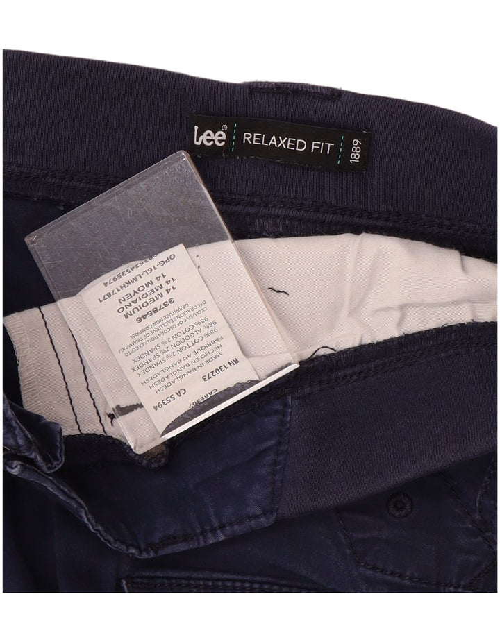 Lee ženske Capri hlače opuštenog kroja US 14 XL W36 L23 tamnoplavi pamuk