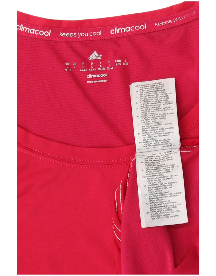 Adidas ženski Climacool prsluk UK 16/18 veliki ružičasti poliester