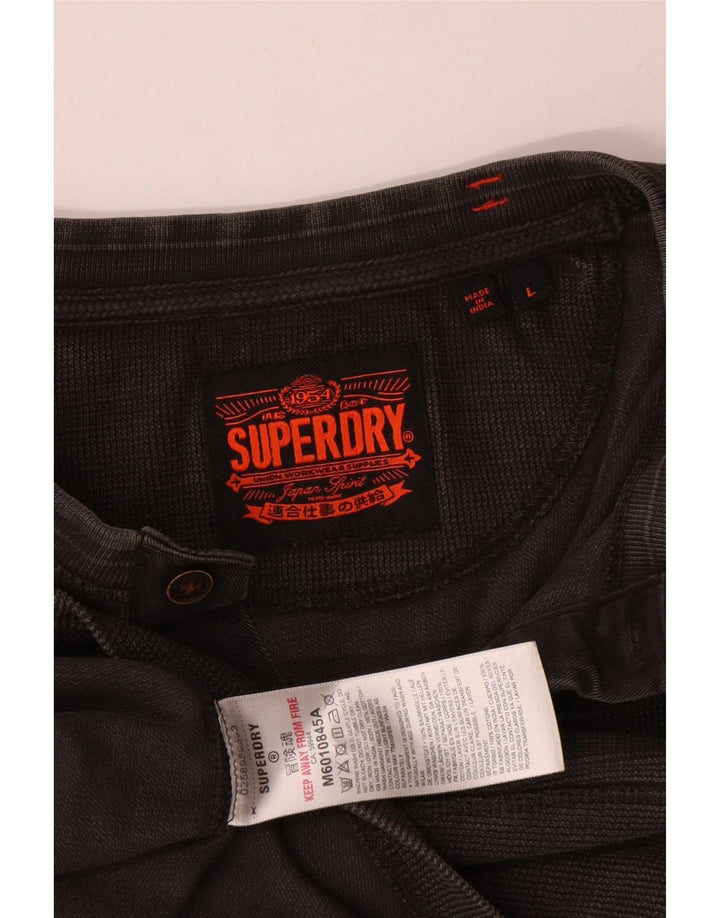 Superdry muška majica dugih rukava, veliki sivi pamuk