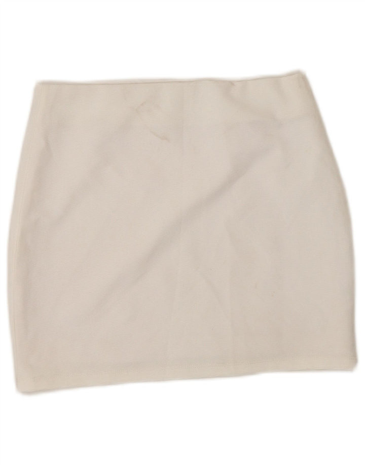 Zara ženska mini suknja mala W26 bijeli poliester