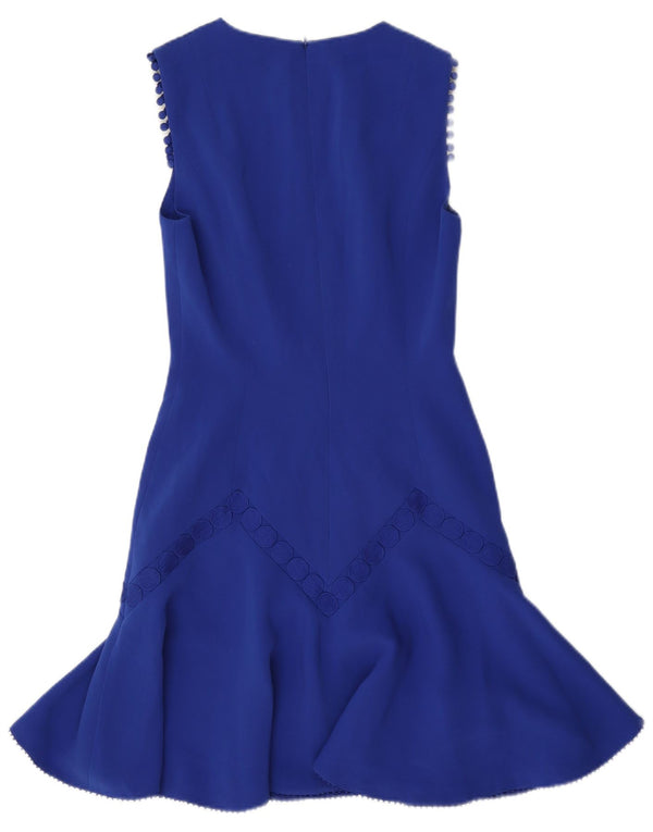 Ženska plava haljina bez rukava Karen Millen UK 8 Small Blue Triacetate