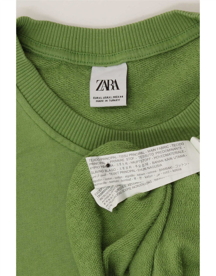 Zara muški džemper XL zeleni pamuk