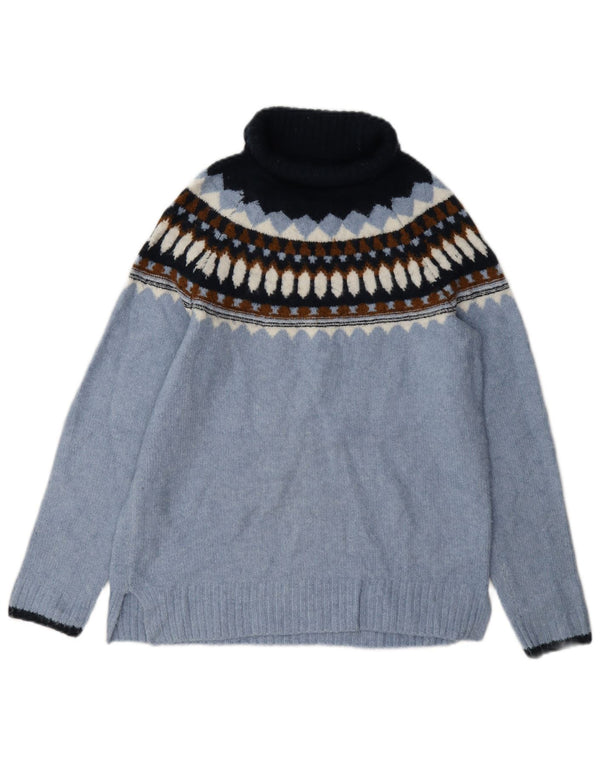 Marks & Spencer ženski pulover s rol izrezom UK 6 XS Blue Fair Isle