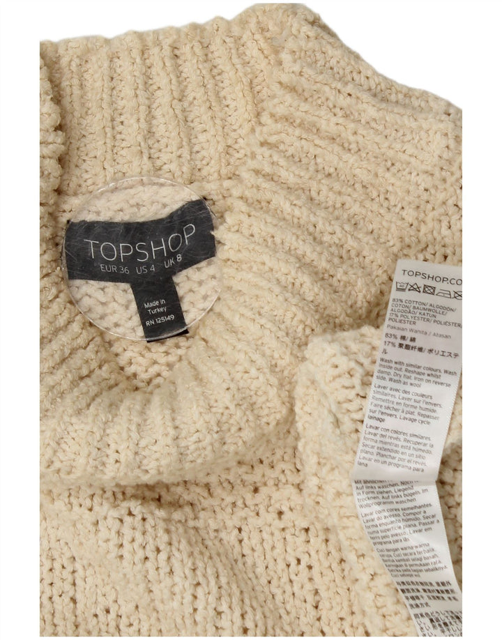 Topshop veliki ženski džemper s kornjačičastim ovratnikom UK 8 Small Off White