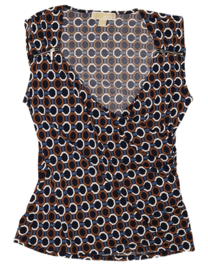 Michael Kors Top ženska bluza UK 14 velikih višebojnih geometrijskih oblika