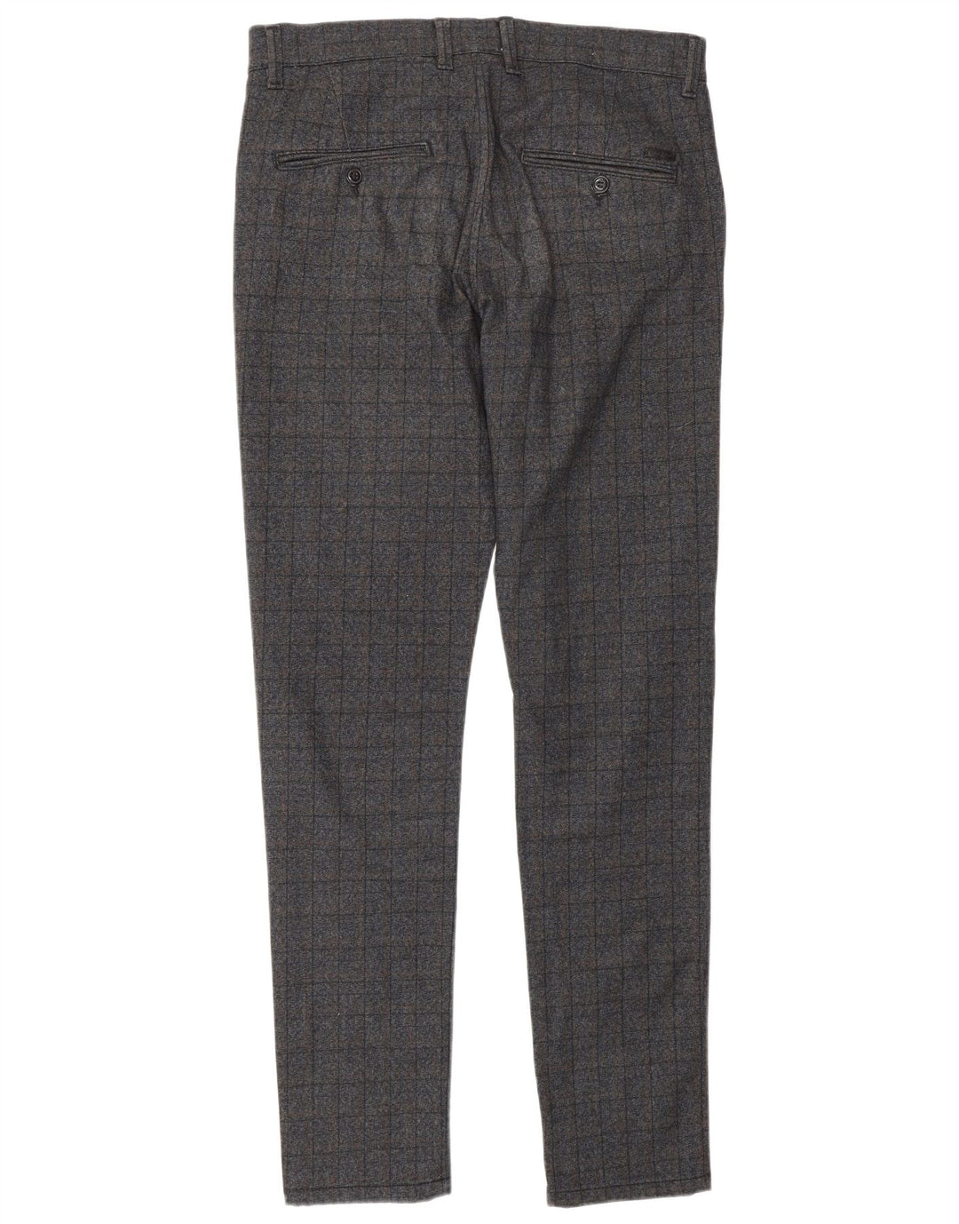 Jack & Jones muške uske ležerne hlače Marco W32 L34 sivi karirani poliester