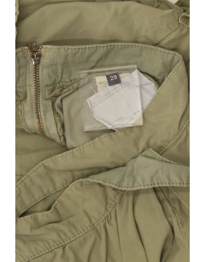 WOOLRICH Ženska mini kargo suknja W29, srednji kaki pamuk
