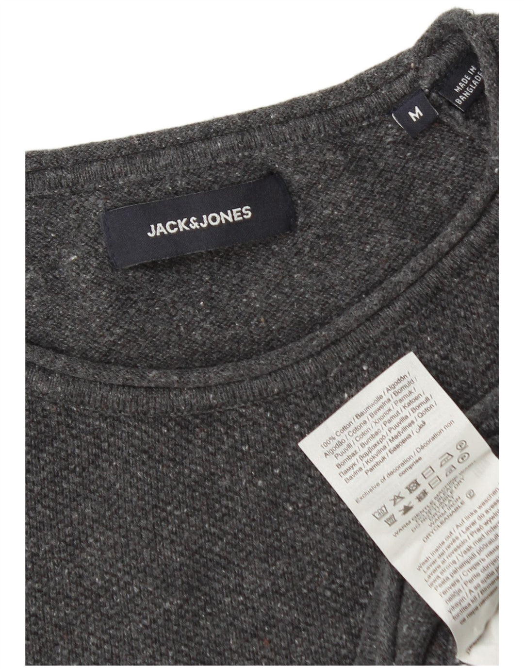 Jack & Jones muški džemper s okruglim izrezom, srednje sivi pamuk