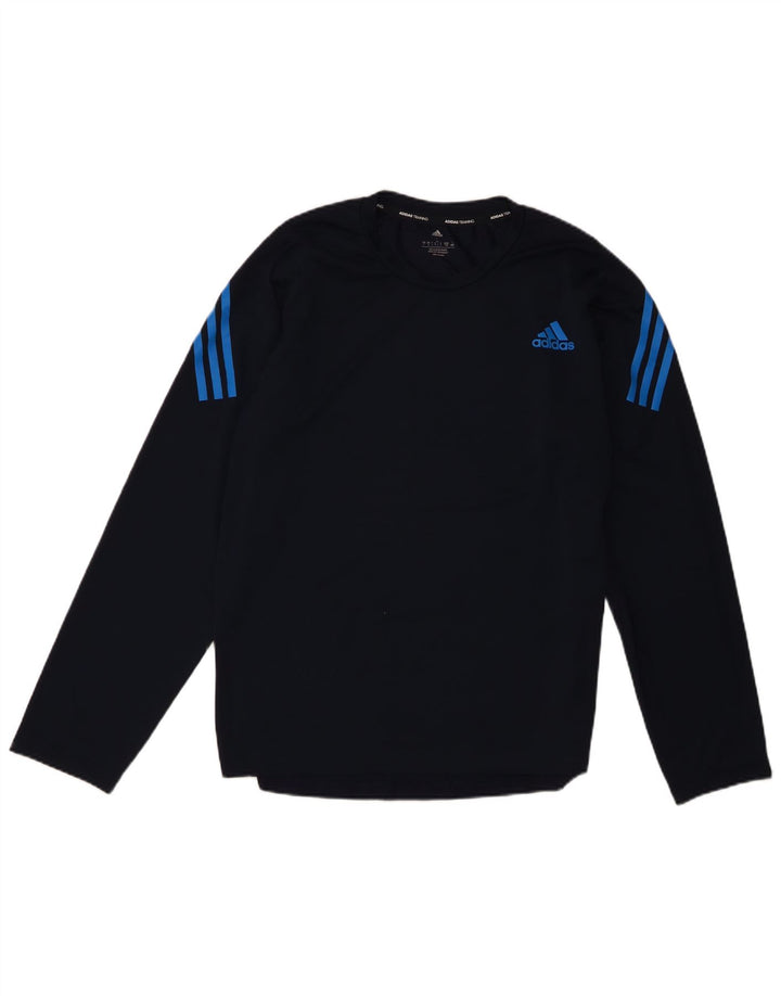 Adidas muška majica s dugim rukavima, veliki tamnoplavi poliester