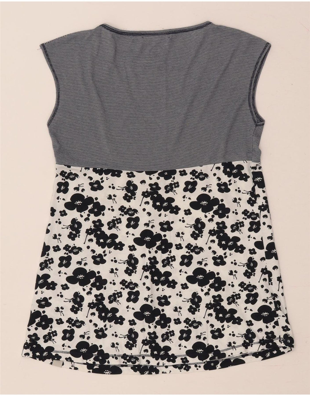 CONVERSE Ženski gornji dio bluze bez rukava UK 12 Srednje tamnoplavi cvjetni pamuk