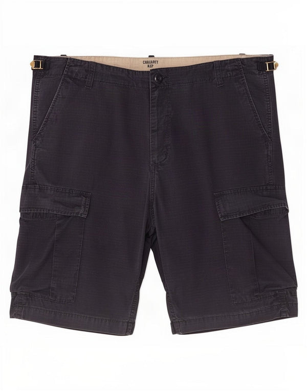 Carhartt muške kargo kratke hlače W38 XL tamnoplavi pamuk na pruge