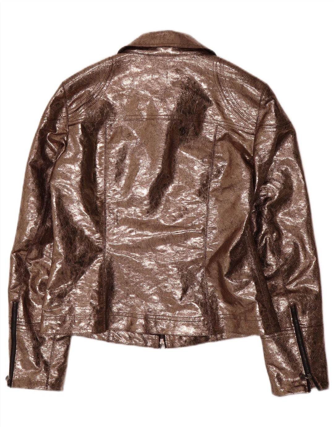 AMBIENTE ženska jakna od umjetne kože UK 14 veliki smeđi poliester