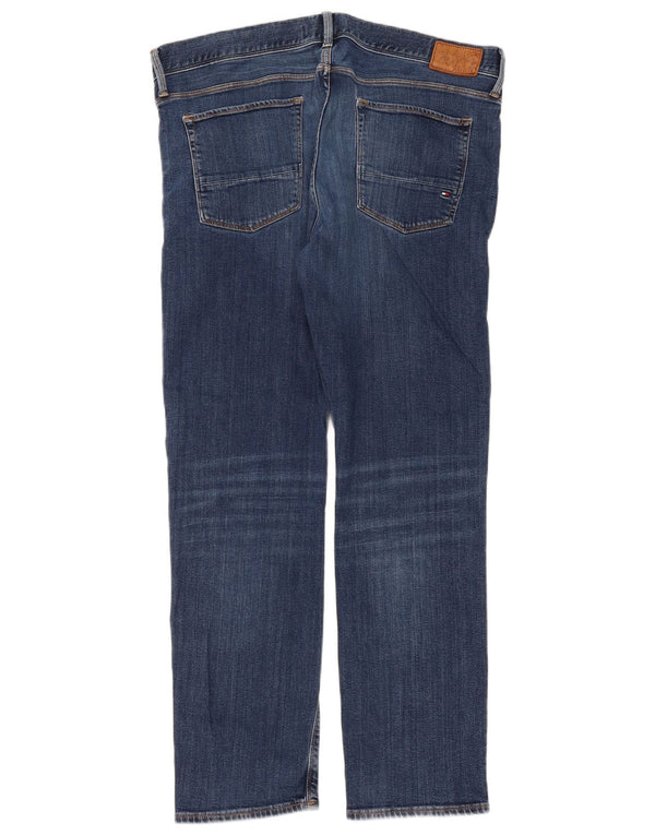 Tommy Hilfiger Mens Denton Straight Jeans W38 L32 Plavi pamuk