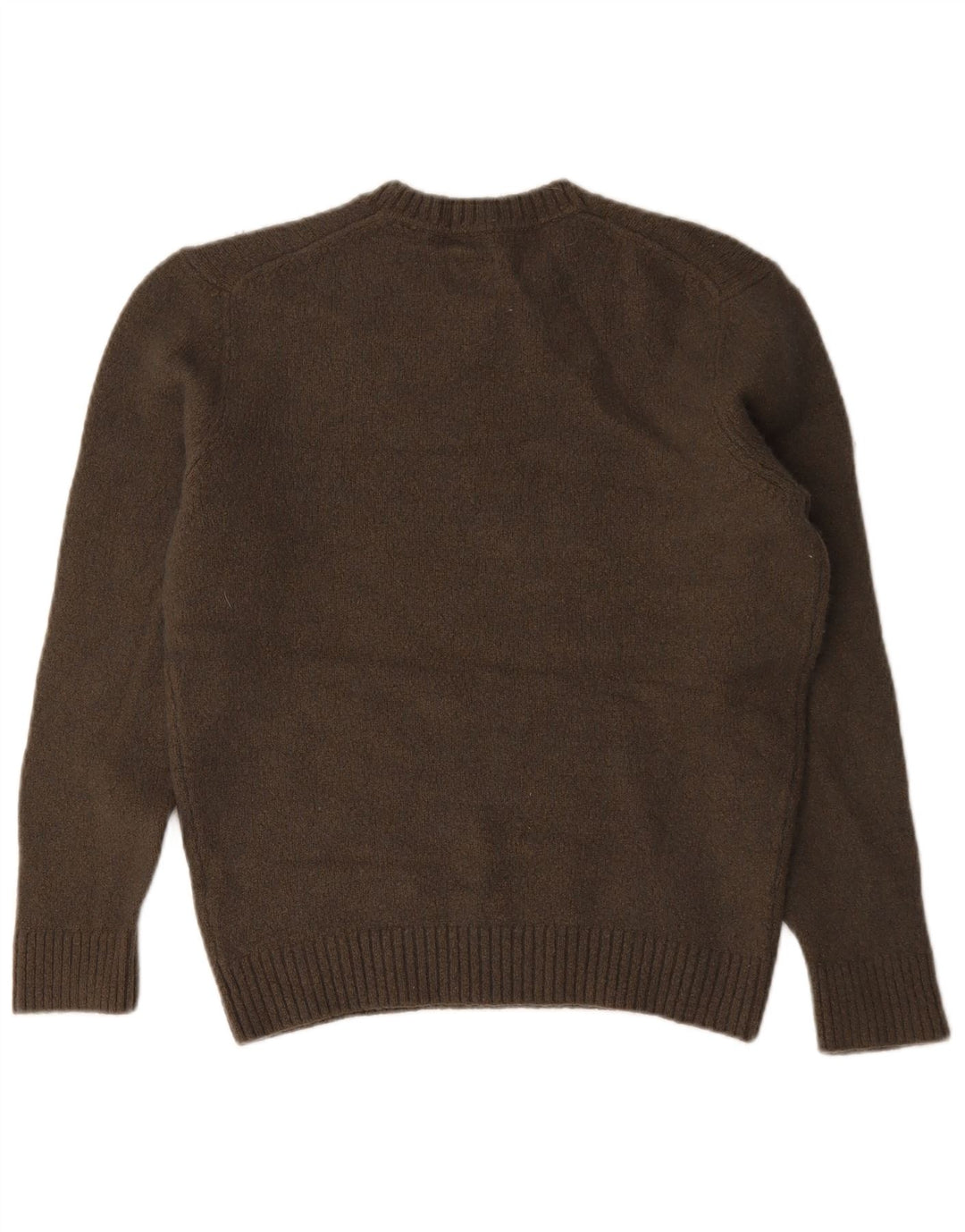 Ženski džemper s okruglim izrezom Massimo Dutti UK 16 Veliki smeđi vuneni
