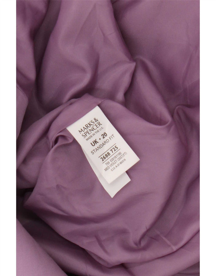 Marks & Spencer ženska standardna jakna sa 2 gumba UK 20 2XL Lila