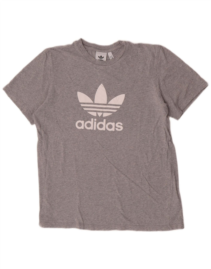 Adidas muška majica s grafičkim motivima, srednje sivi pamuk