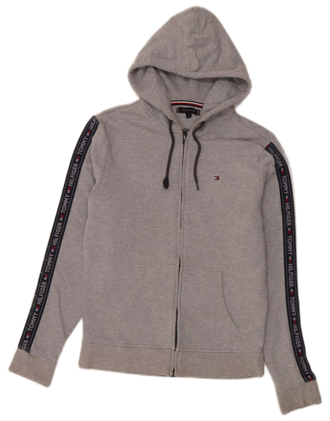 Tommy Hilfiger muški džemper s kapuljačom s patentnim zatvaračem srednje sive boje