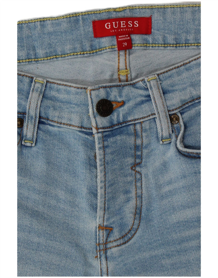 GUESS Mens Denim Shorts W29 Medium Blue Cotton