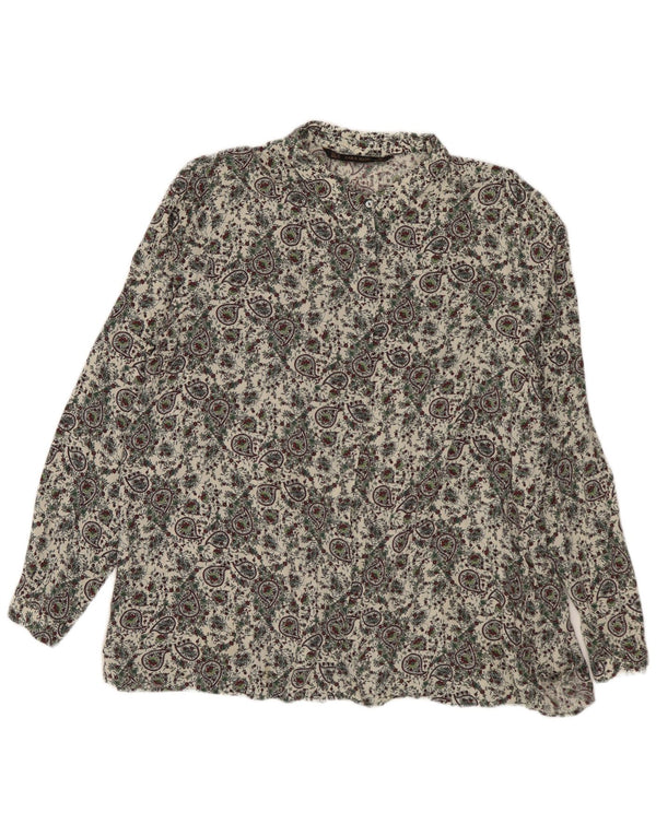 Zara ženska košulja UK 18 XL Off White Paisley