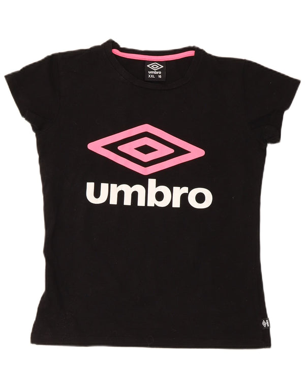 Umbro majica kratkih rukava za djevojčice 15-16 godina 2XL crni pamuk